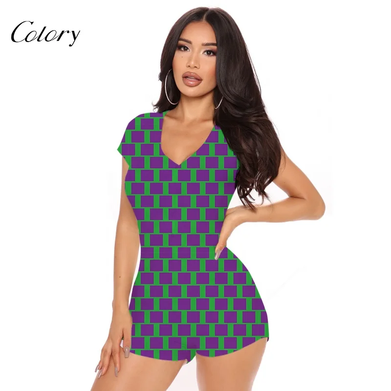 

Colory Onesie Shorts For Women Designer Onesie Summer Plus Size Rompers, Customized color