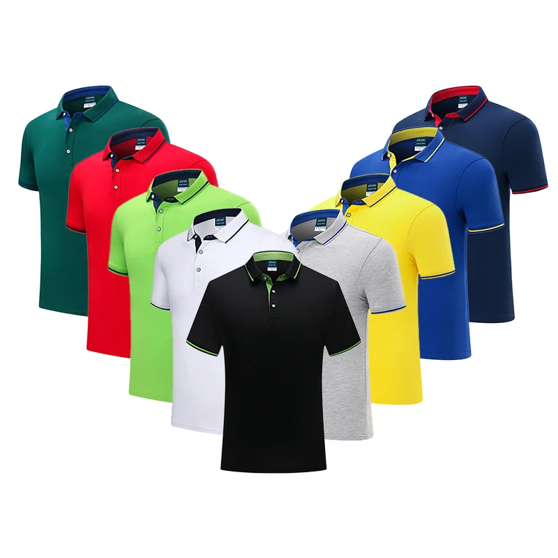 

Wholesale Solid Color 100% Cotton Polo T Shirt Blank Plain Short Sleeve Men