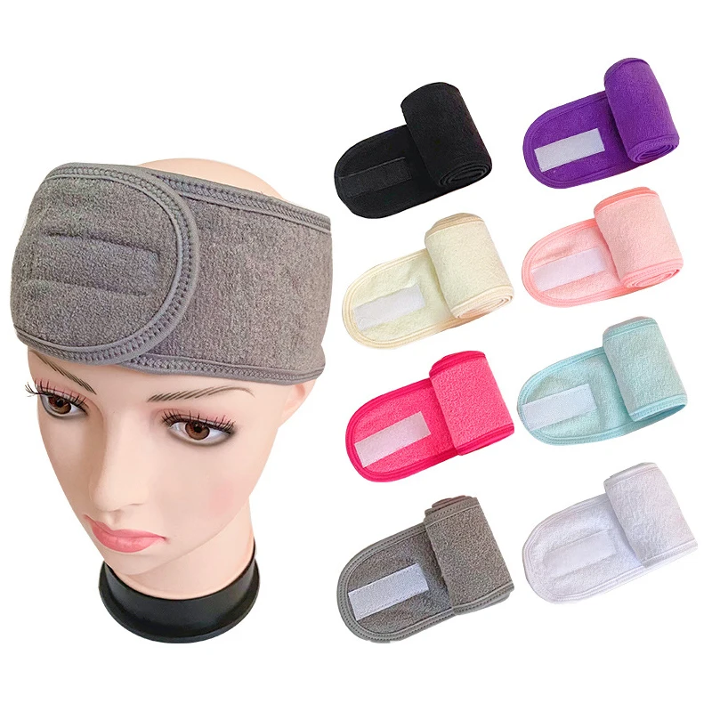 

2023 New Face Washing Makeup Hairbands Factory Direct Headband Adjustable High Quantity Spa Head Band Low Moq For Custom Logo