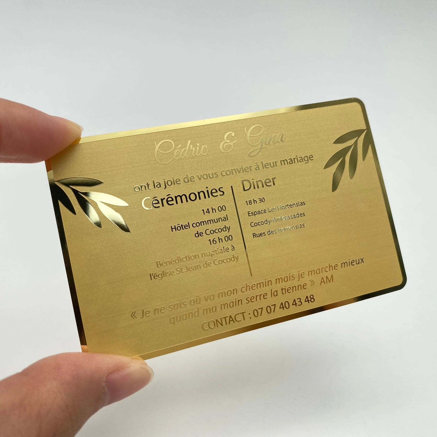 

DU business cards metal, Cmyk or pantone