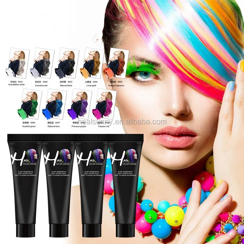 

Organic Hair Dye Natural Anti Grey Hair Dye Shampoo Private Label Hair Color Cream, 9 colors