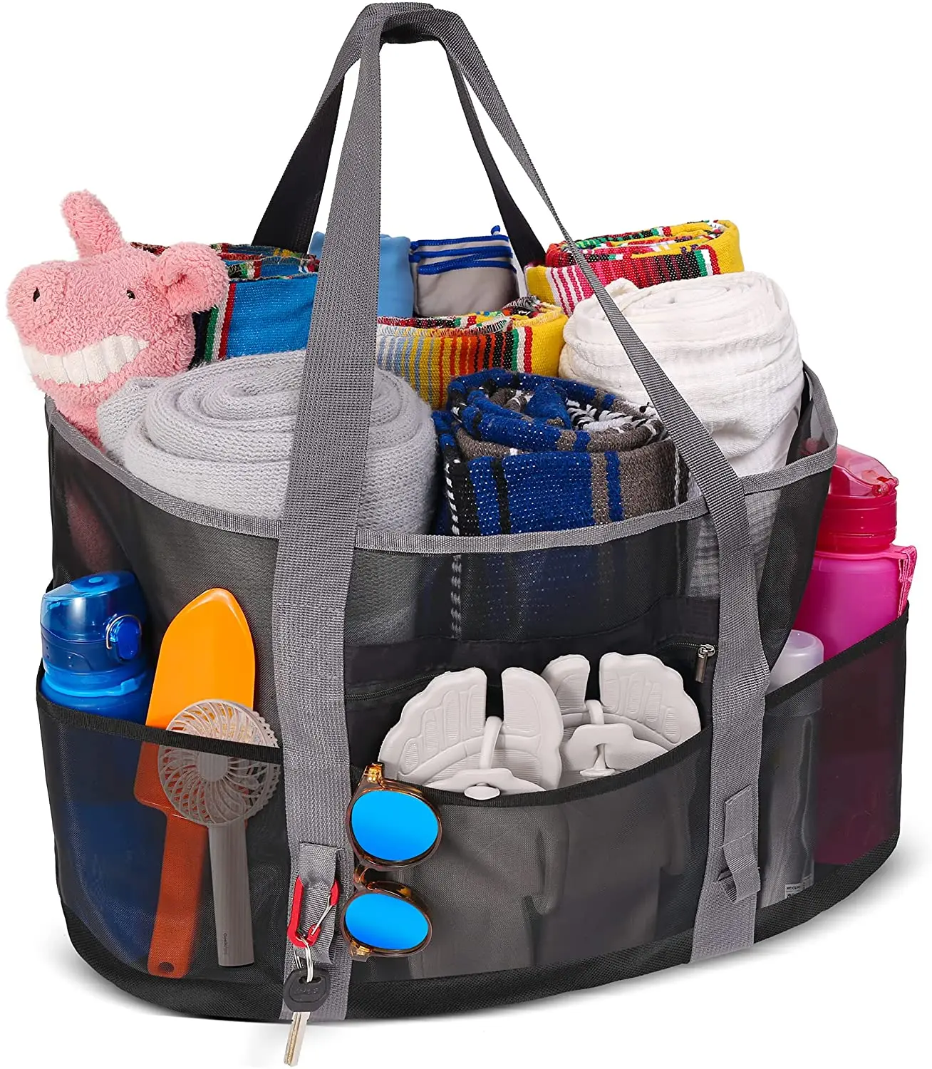 

Large Luxury Hot Sale Beautifully Non-woven High Capacity Mesh Beach Bags Friendly And Durable For Web Site Sales