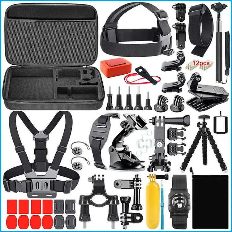 

2021 Factory Wholesale Portable 50-In-1 Action Camera Accessories Set Compatible with GoPro Hero9/Hero8/Hero7/ GoPro Max/ GoPro