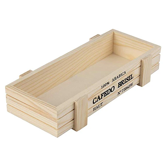 

New Pure Handmade Pine Plant Flower Pot Wooden Storage Box in Home Decoration, Natural color