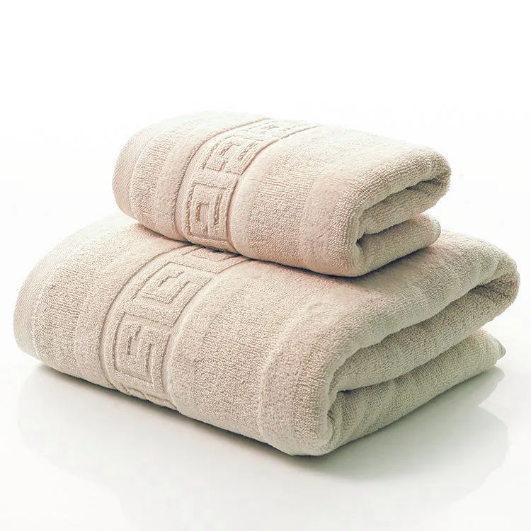 

Cotton bath towel set custom logo 5 star hotel towel dobby border towel