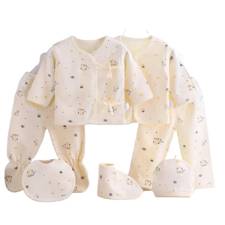 

Newborn clothes baby gift set box 0-3 baby gown cotton underwear 7-piece suit summer thin spring and autumn