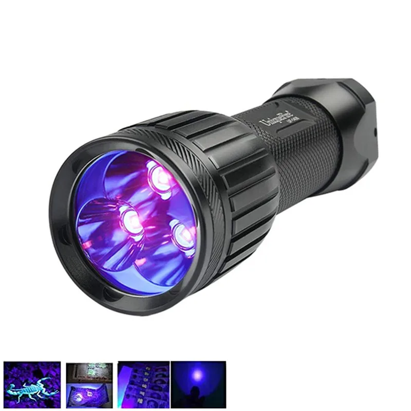 

UniqueFire 1408 10W high power 365nm Ultra Violet Ultraviolet Invisible Torch UV led Flashlight