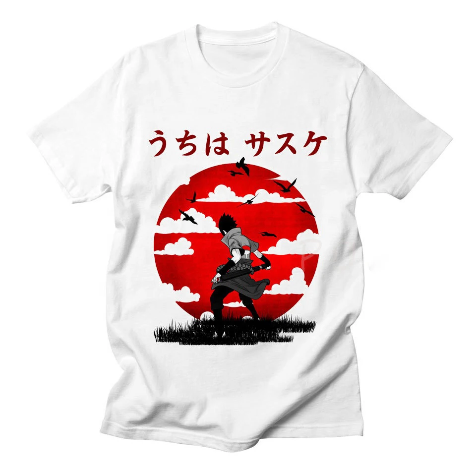 

High Quality Tshirt Men Anime Naruto Uchiha Sasuke Itachi T Shirts 100 Cotton Multi Graphic Tees Oversized Shirts