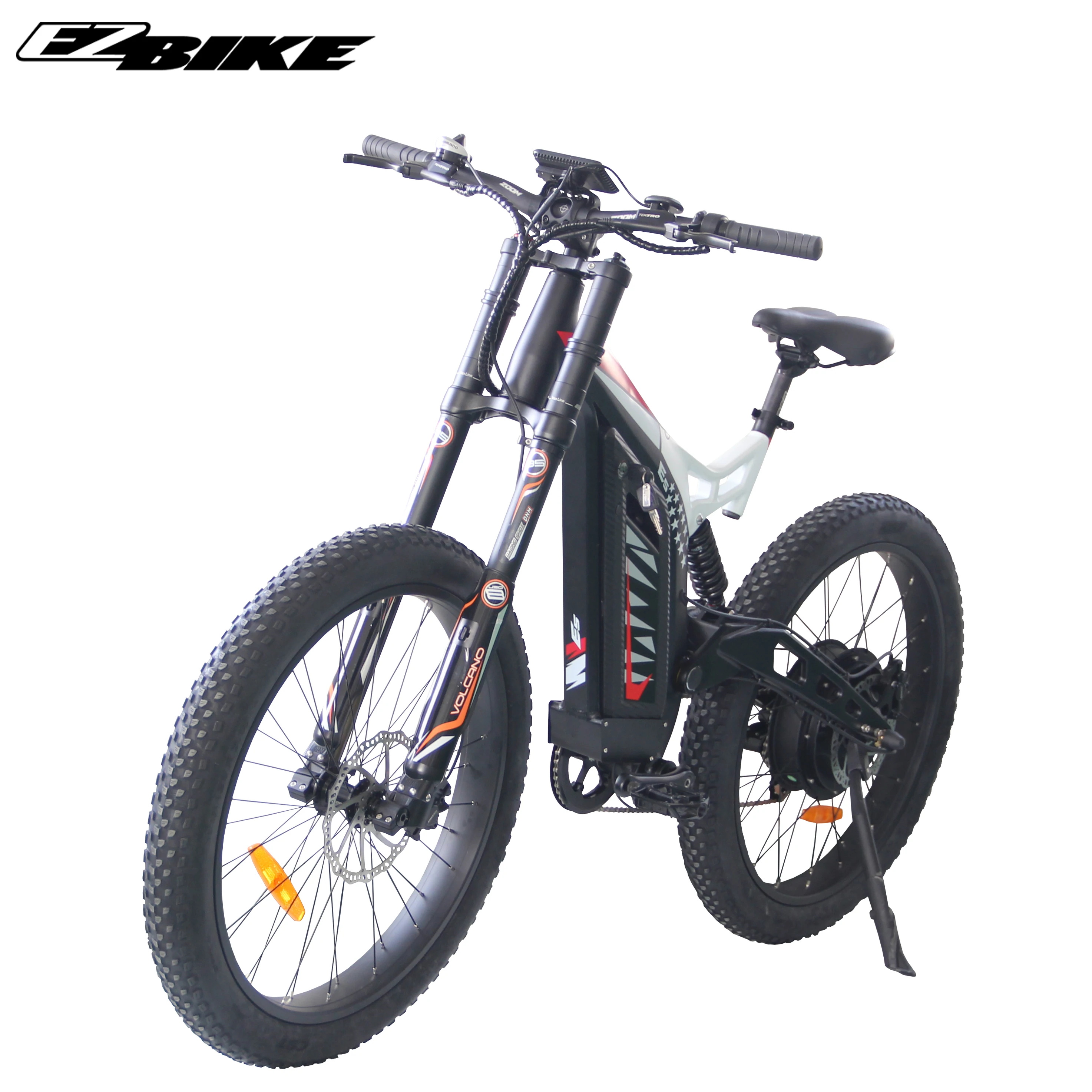 

New model heavy downhill 26'' full suspension 48v 14.5ah mtb 1500w mountain e bike