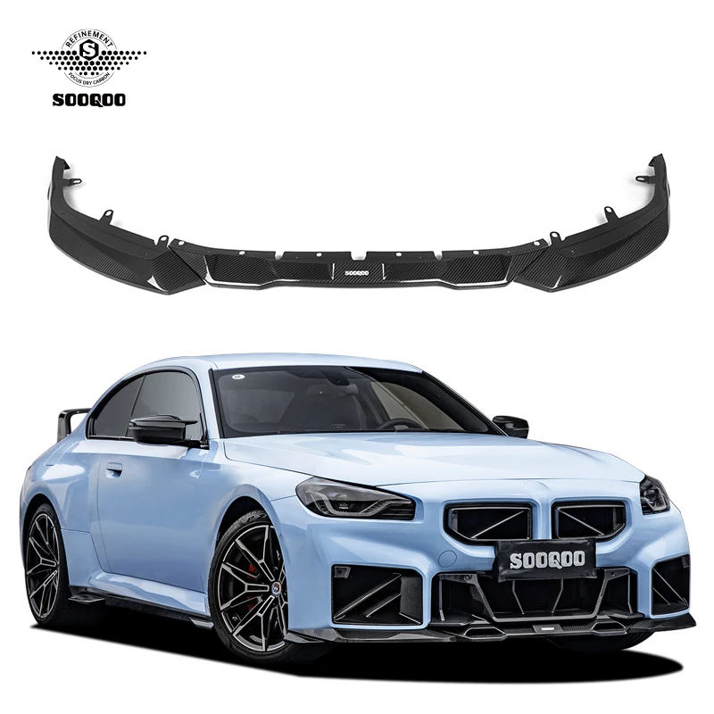 

Dry Carbon Fiber M2 G87 Front Lip SooQoo Design Carbon Fiber Auto Part For BMW M2 G87 2023-IN