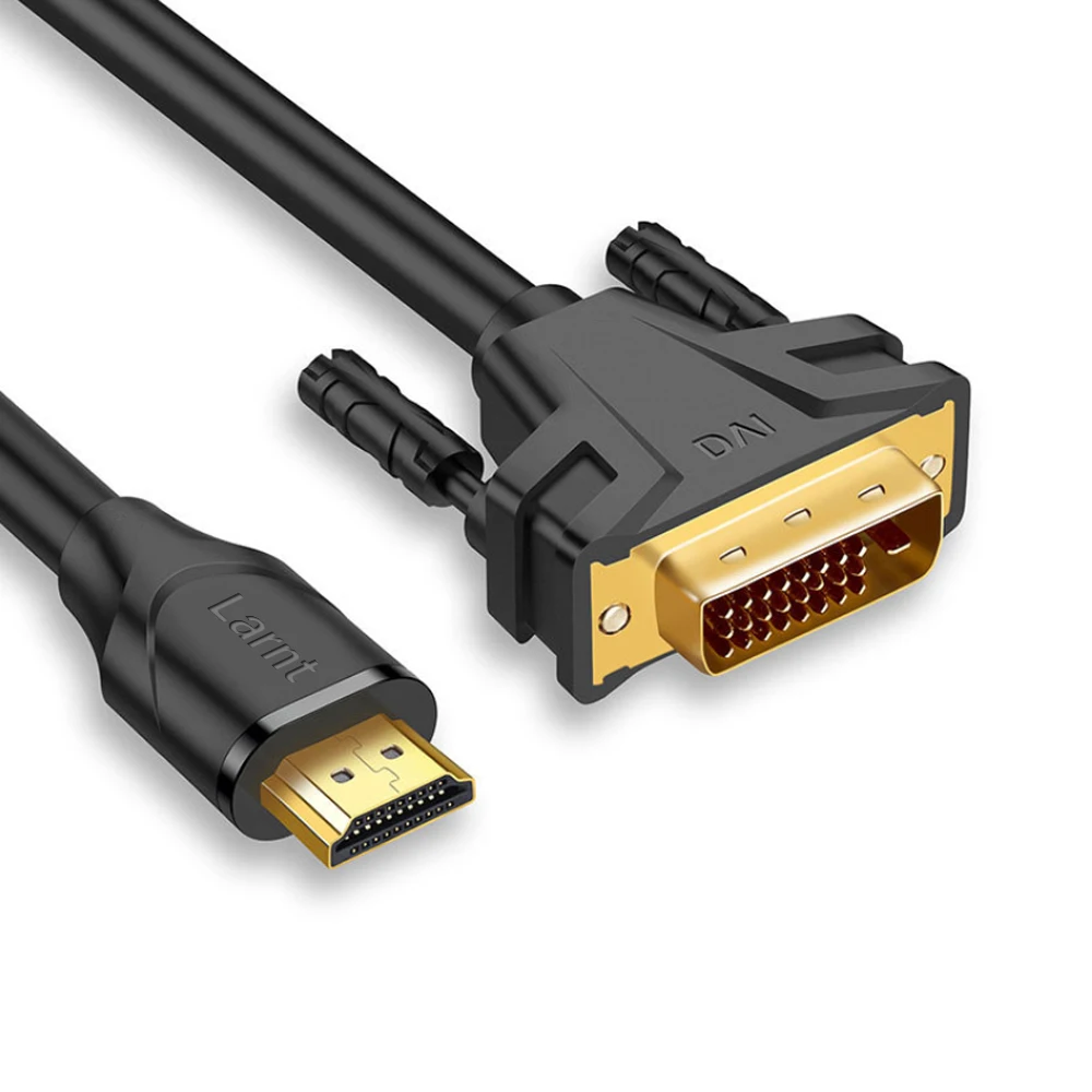 

HDMI to DVI Cable Converter Dual Link DVI-D Connector Cord Video Adapter Male to Male for Laptop Monitor Computer, Black