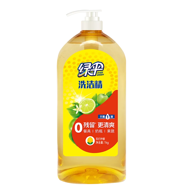 

lemon flavor foaming dish washing detergent dish soap liquid, Colorless transparent