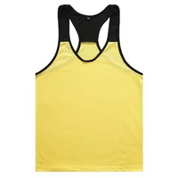 

Men's Sleeveless Gym stringer Vest OEM Blank Customizable Embroidery Solid Color Bodybuilding Fitness mens gym tank top
