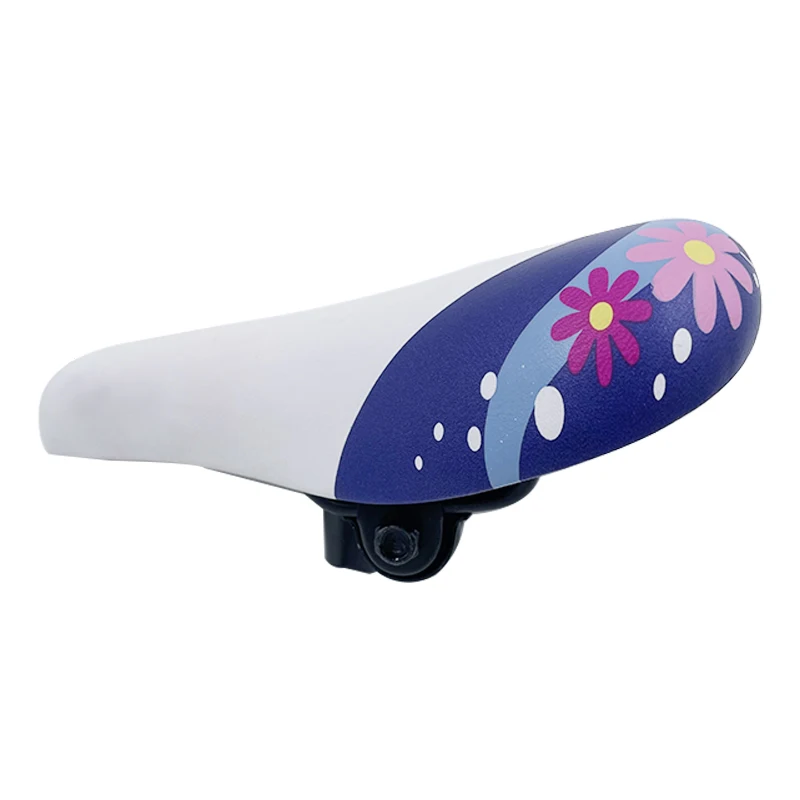 

Children Leather Bicycle Seat Kids Bike Seat Mountain Bike saddle Detachable purple