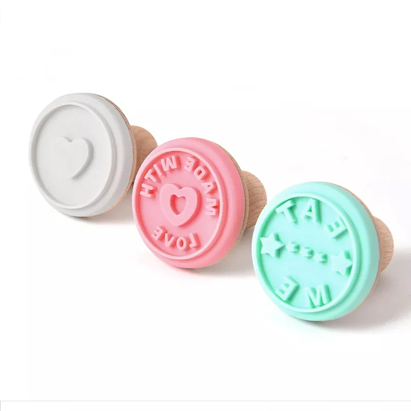 

Custom Cake Stamp Tool DIY Cookie Cutter Handmade Biscuit Baking Tools Durable Heat Resistant Silicone Cookie Decoration Molds, Customized color