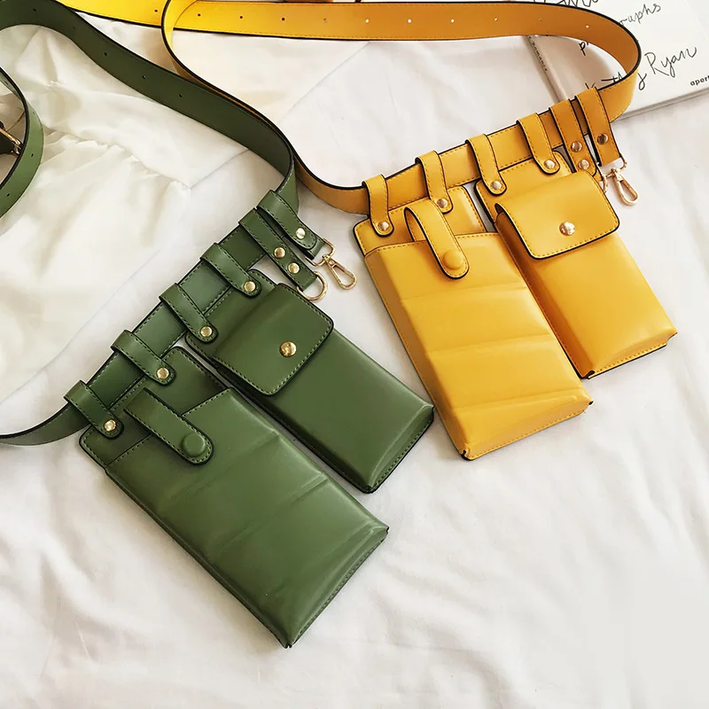 

Fashion Ladies PU Leather Waterproof Fanny Pack Waist Belt Bags for Women