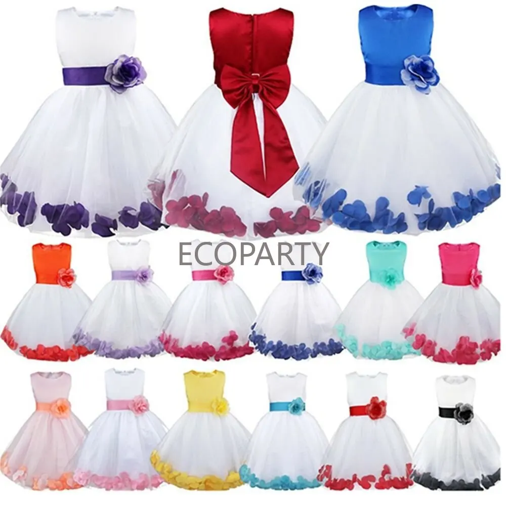 

Custom oem Flower Girl Dress Princess Bridesmaid Wedding Gown Birthday Party Maxi Tutu Gown
