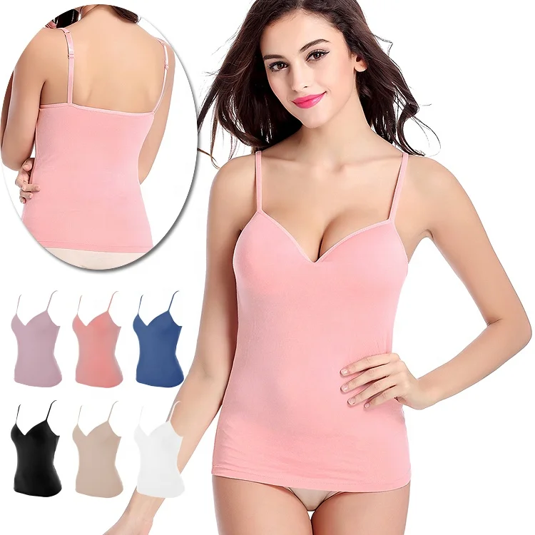 
V-neck Women With Cup one-piece seamless chest version thread Long vest camisole sho boob tube top Wrapped Chest Gi 