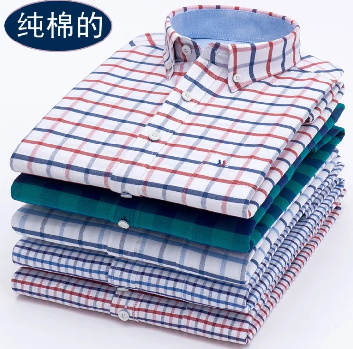 

Mens Shirt 2021 100% Cotton Office Shirts Long Sleeve For Men, Picture shown