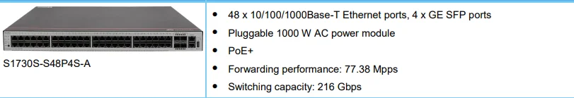 Huawei s1730s s48p4s a настройка