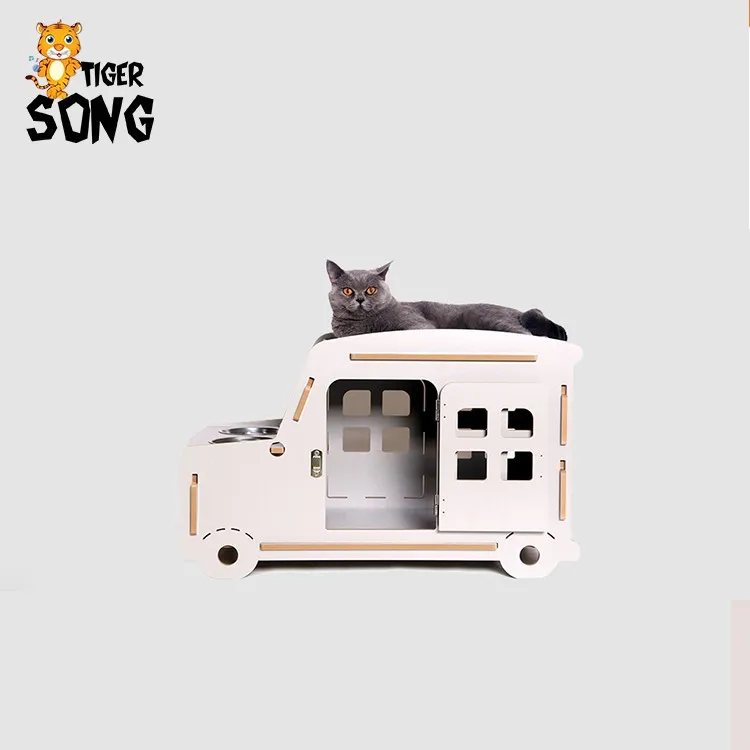 

Wholesale Eco Friendly Large Removable Big Indoor Cardboard Cat Bed House