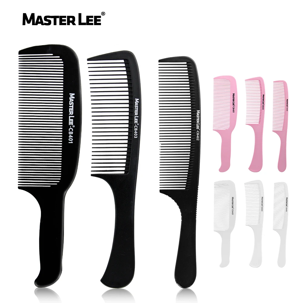 

Masterlee Private Label heat resistance comb flat push comb cut comb for men/barbershop, Pink / white / black