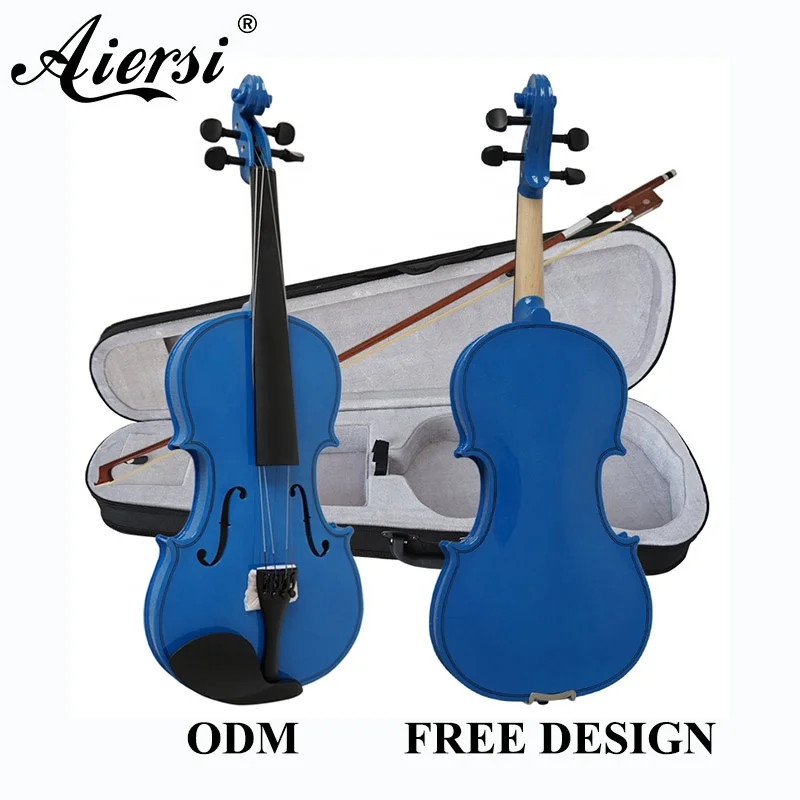 

Wholesale Cheap price Kids Music Gift 4/4 1/8 full size colored student Violin for beginners with Case Bow Rosin Accessories, Gloss or matt (various colors)