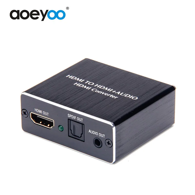 

Aoeyoo 4K HDMI Audio Extractor hdmi to hdmi audio extractor+ Digital Optical TOSLINK (SPDIF) + 3.5mm audio output, Black