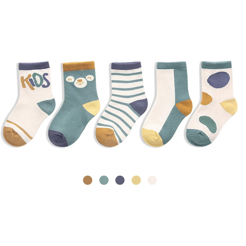 

Hot Fashion Baby Socks Wholesale Cotton Korean Patchwork Boy Girl Cute Sock, 5colors/custom