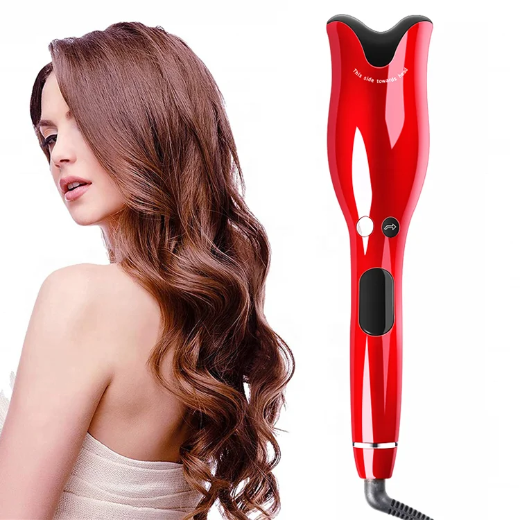 

Custom Private Label Lcd Display Automatic Curling Iron Magic Wave Maker PTC Auto Rotating Ceramic Ionic Hair Curler
