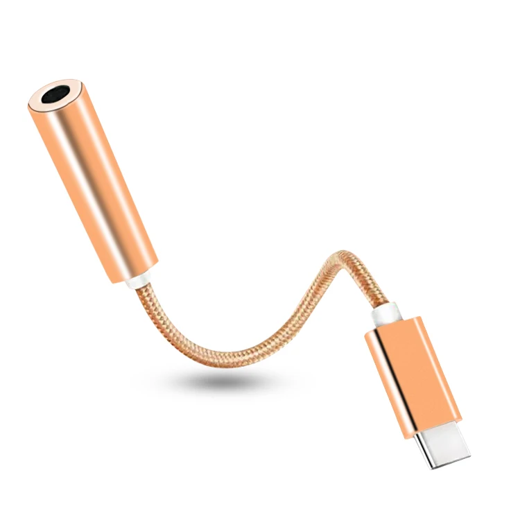

Factory 3.5mm port converter type c otg mobile phone digital headset adapter notebook type-c headset