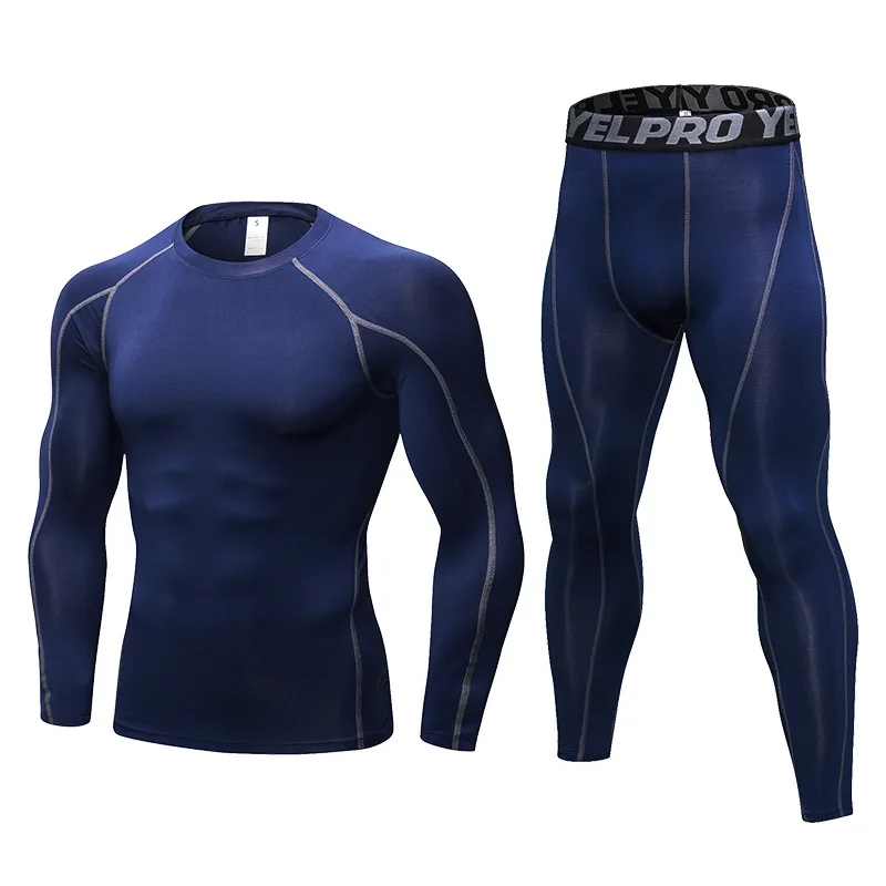 

Fitness Compression Top & Compression Tights Quick-Drying Man Compression Set