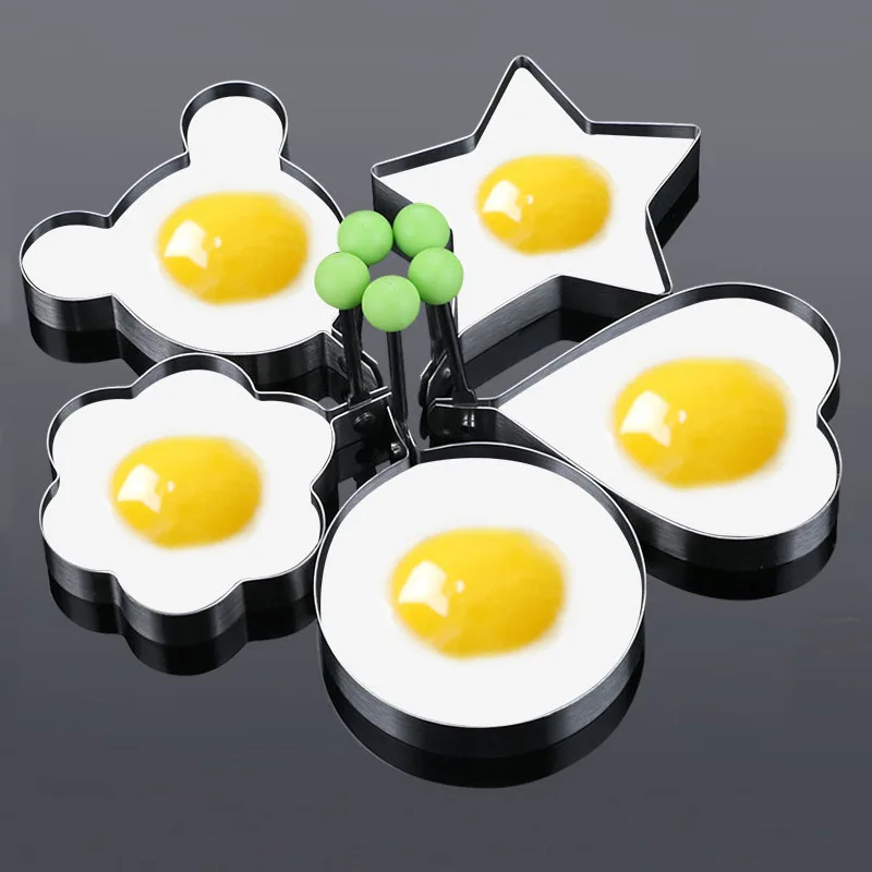 

Thickened stainless steel egg omelette mold Creative omelette ring omelette egg mold