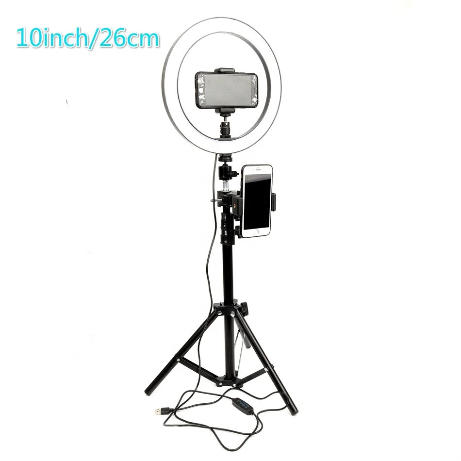 

selfie ring light photography 10inch 26cm 18W with USB Charging / phone holder shenzhen led lighting live streaming kit