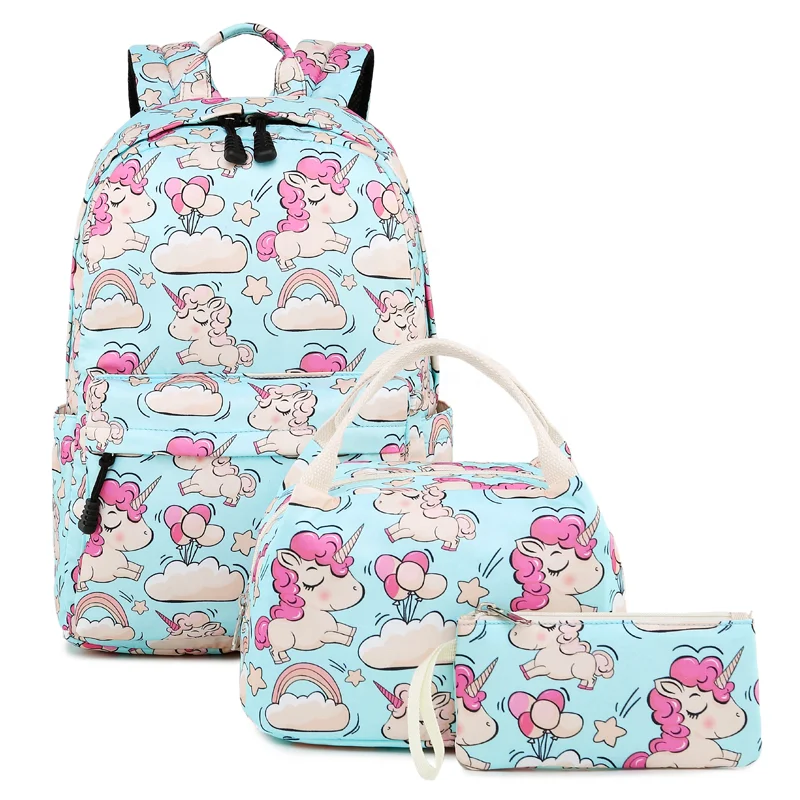 

School bag set new arrivals unicorn kids backpack for girls book bags school