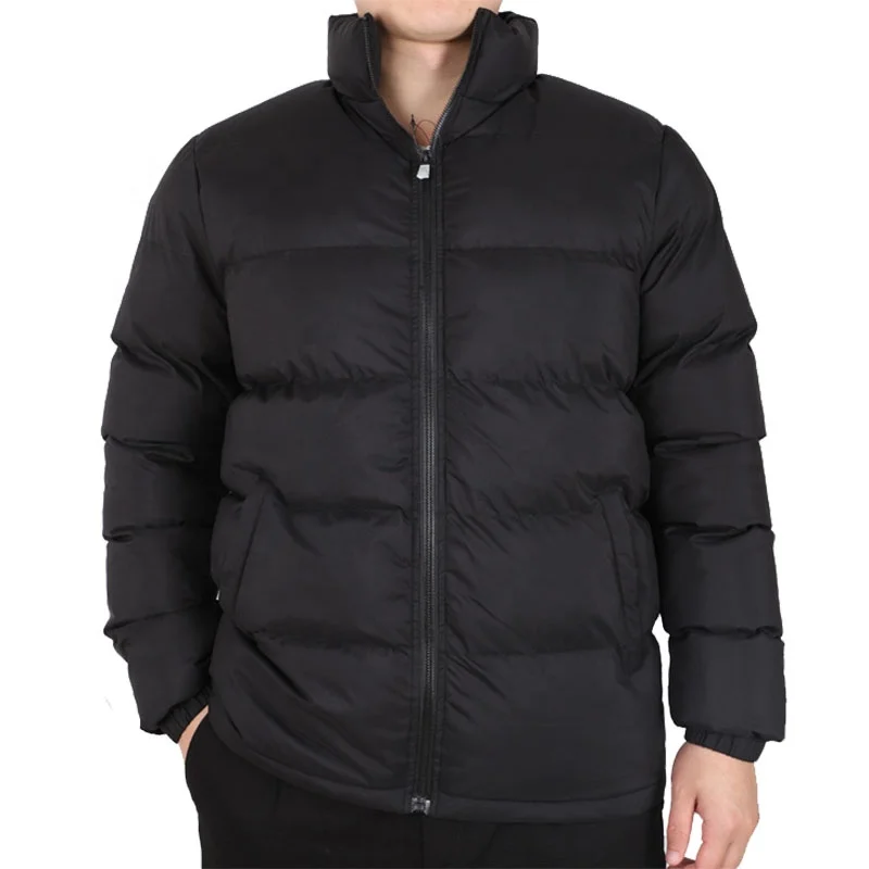 

Custom Windproof puffy Jacket Black Man Coat Windbreaker