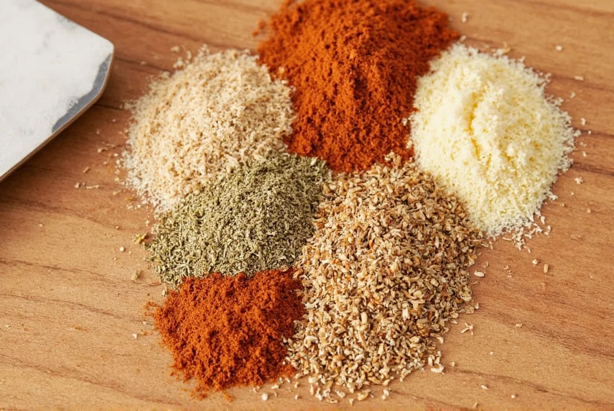 Comparison chart of different seasonings