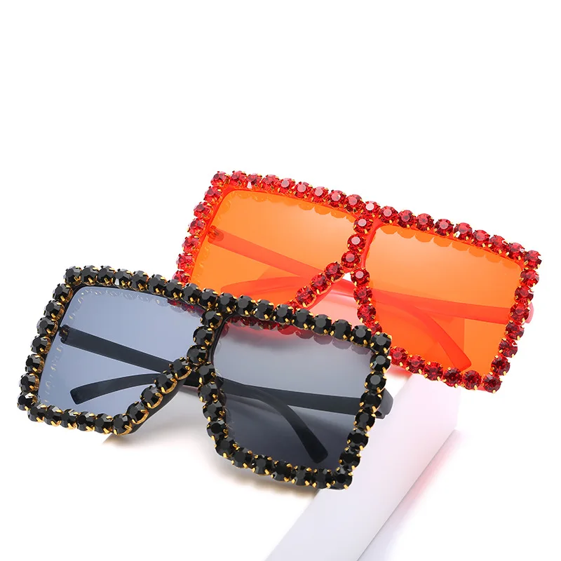 

Hot selling Colorful Women Sun Glasses Shades big Rectangle Sunglasses Summer beach Shades Cool sunglasses