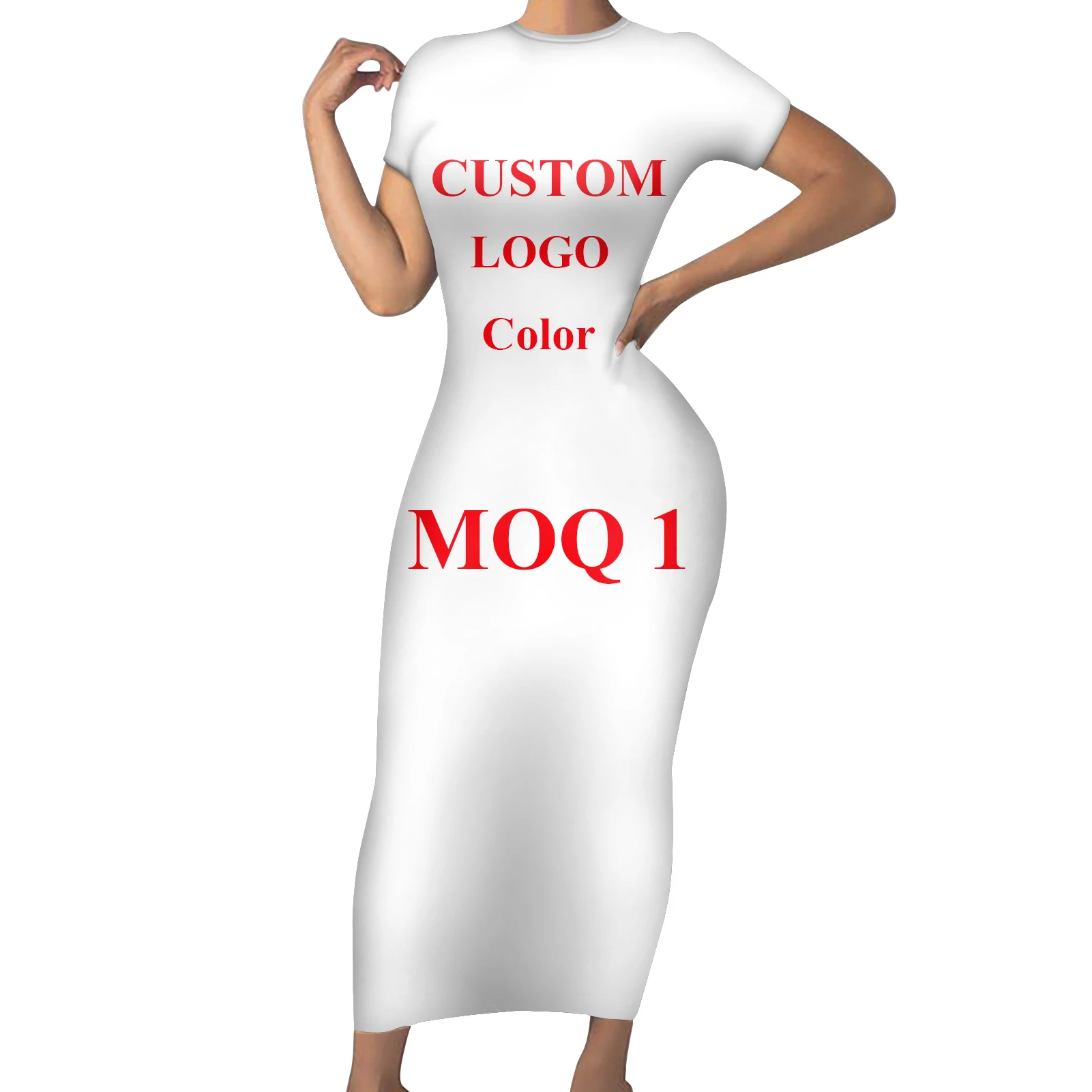 

Custom Design Sexy Women Dress Short Sleeve Women Skirts Plus Dresses Custom Print/Logo/Image/Picture Wholesale Lady Clothing
