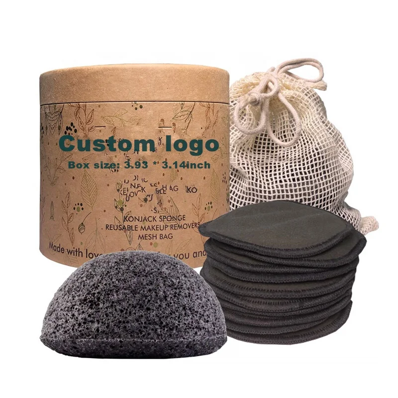 New Reusable Bamboo Charcoal Fiber Washable Rounds Pads Makeup Remover Cotton Pad Cleansing Facial Pad Tool