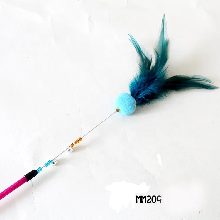 

Pet Supplies Cat Toys Cat Stick Feather With Ball Teasing Cats