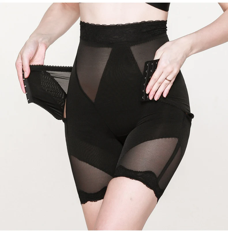 

Women's butt lifter panties with hooks Waist Trainer Slimming bodysuits shaper high waist panties underwear shorts shaper, Black,nude