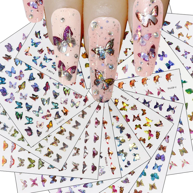 

Private Label Makeup Maquillaje Gel Nail Sticker Valentines Day Butterfly Nail Art Stickers For Nails, More than 48 colors