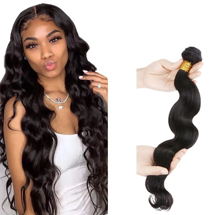 

FH Wholesale Remy Hair Vendor Body Wave Ready To Ship 12A Hair Bundles 20-30in With Lace Closure Frontal