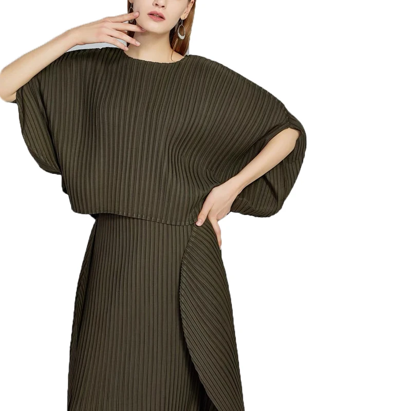 

Pleated suit women's sets polyester women sweat suit set clothes suits for women
