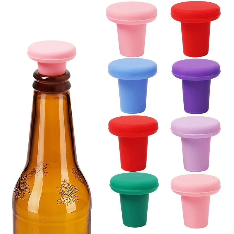 

Reusable Beer Bottle Sealer Covers Silicone Sparkling Wine Bottle Stoppers Beverage Bottle Stoppers Keep Wine Fresh Wine Saver, Customized color