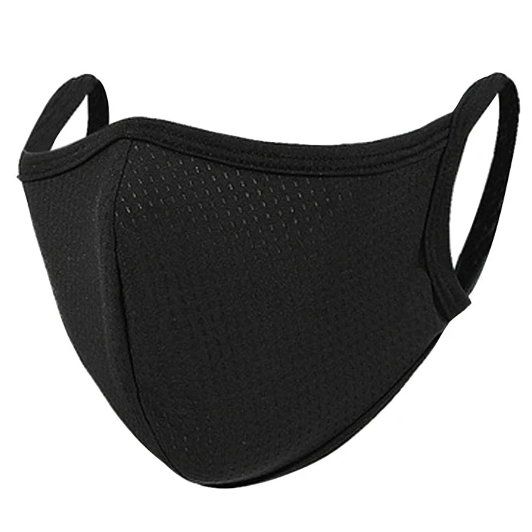 

simple PM 2.5 filters ready to ship Mesh cotton fabric black outdoor cycling customized sport face covers, Black or customized