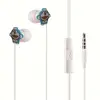 Plastic 3.5mm Promotion Cartoon Cat In Ear Micro Wired Earphone with Mic
