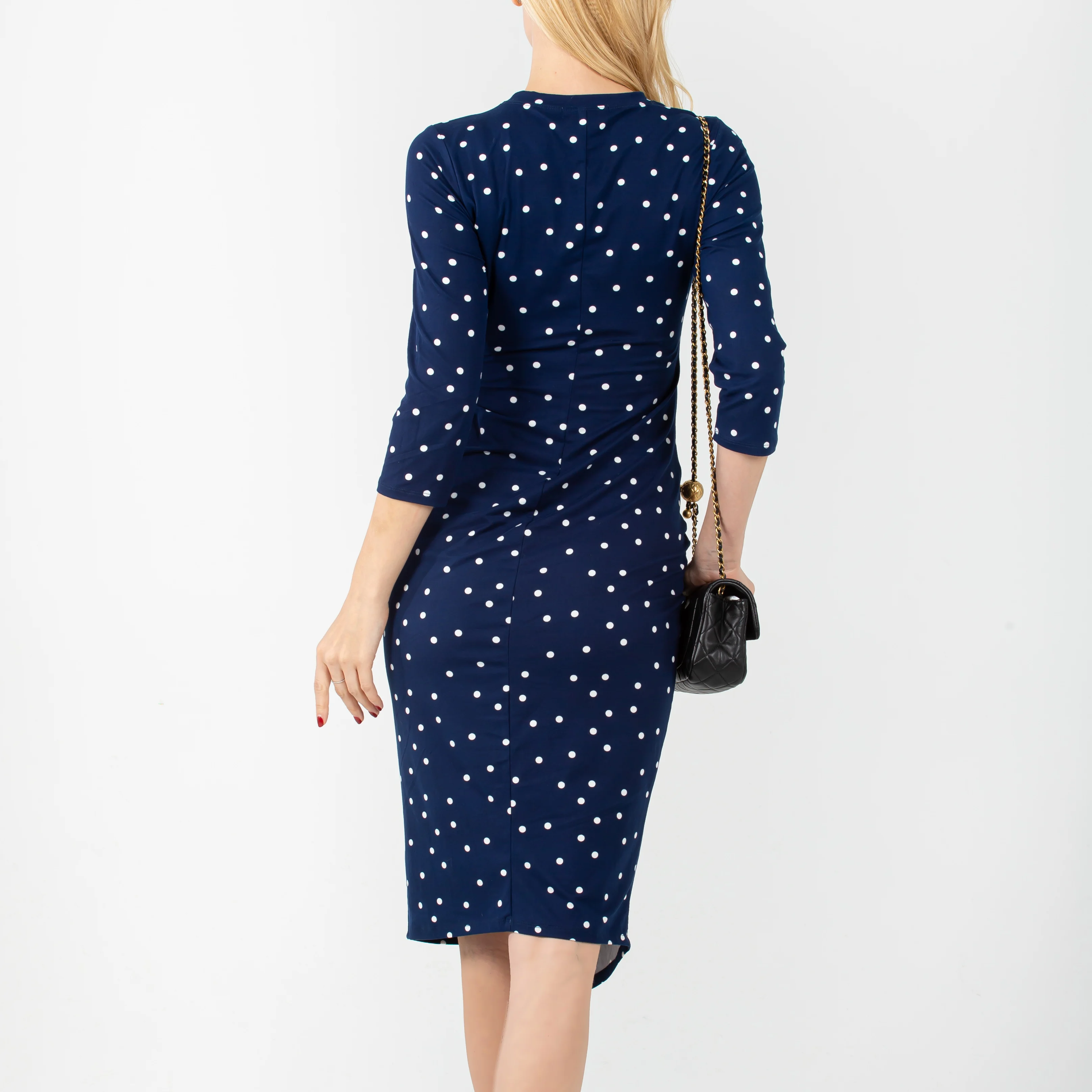 

2021 Women Casual Spring Clothing Long Sleeve Round Neck Waist Twist Tie Bodycon Dresses
