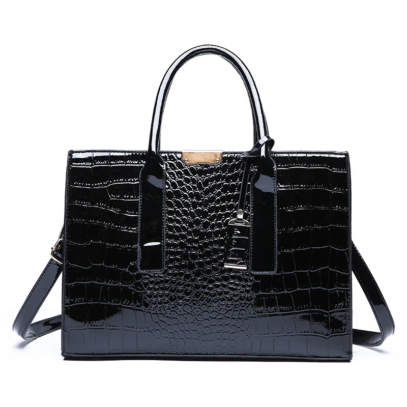 

2022 latest hot sale lady handbag fashion alligator pu leather ladies hand bags handbags designing woman bags luxury, Black,red,wine